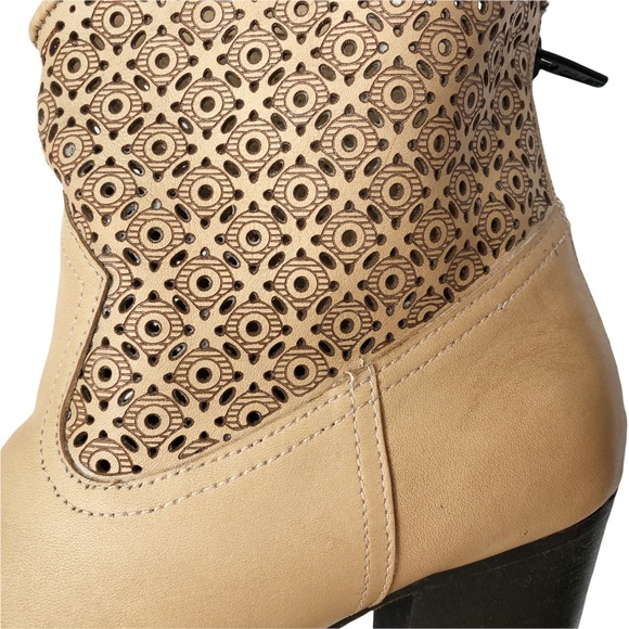 New Artemis Handmade Light Tan Leather Coastal Cowgirl Ankle Boot 39 - Picture 9 of 12